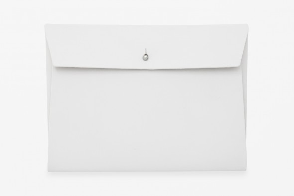 Folded leather clutch €49